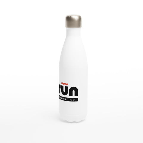 White 500mls Stainless Steel Water Bottle - Tūn Brewing Company