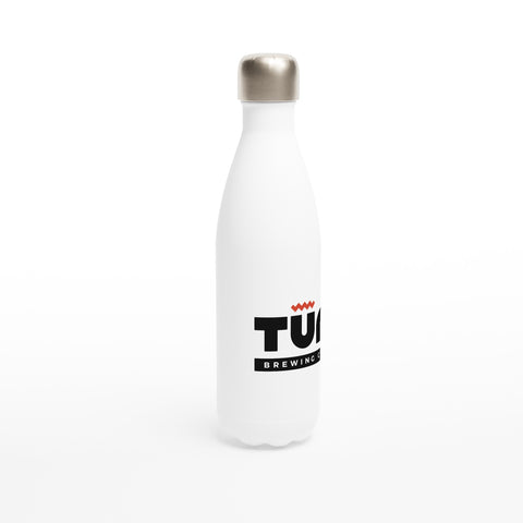 White 500mls Stainless Steel Water Bottle - Tūn Brewing Company