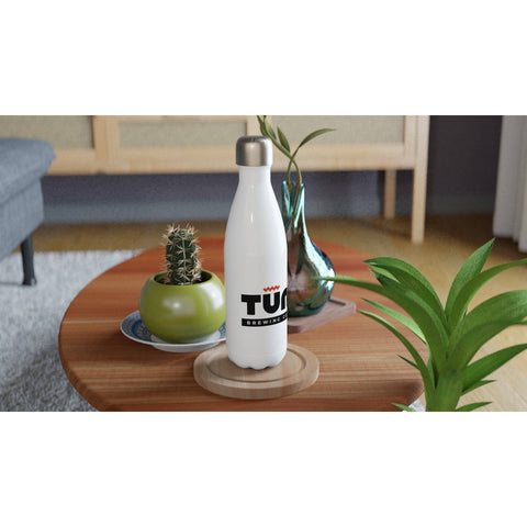 White 500mls Stainless Steel Water Bottle - Tūn Brewing Company