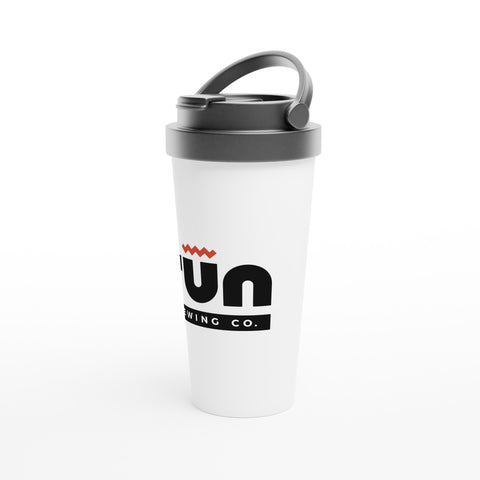 White Stainless Steel Travel Mug - Tūn Brewing Company